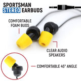 Sportsman Foam Earbud Speakers - Stereo