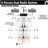 Fire and Safety 6-Person Dual Radio and Pump Panel Intercom Kit