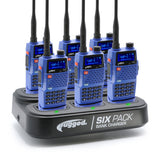 Handheld Radio and 6-Pack Bank Charger Bundle