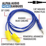 Waterproof Hand Speaker Mic and Mono Earbuds BUNDLE