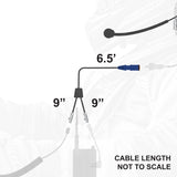 RUGGED Wired SPECIAL LENGTH Single Seat Car Harness without Radio Jumper