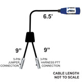 Cable Length for RUGGED Wired SPECIAL LENGTH Single Seat Car Harness Without Radio Jumper