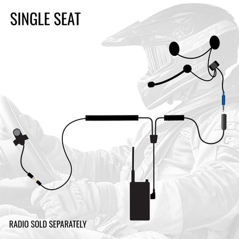 Single Seat or Moto Communication Kit without Radio - CLEARANCE