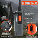 Radio Portátil GMRS GMR5-X 5W Impermeable IP67 con Batería XL