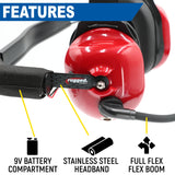 PAIR - H80 Track Talk Linkable Intercom Headsets - Bring The Conversation To The Circle Track NASCAR event