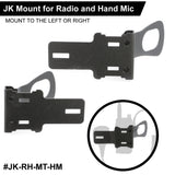 Handheld Radio Grab Bar Mount for Jeep Wrangler JK, JKU, JL and Gladiator JT
