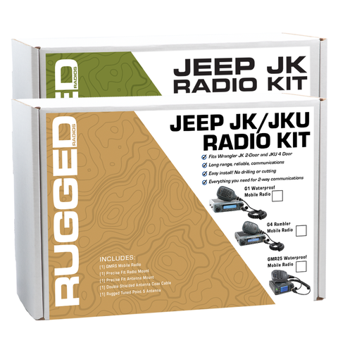 Jeep Wrangler TJ, LJ, JK, JKU and Rubicon Two-Way GMRS Mobile Radio Kit