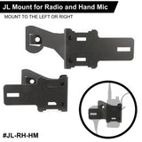 Handheld Radio Grab Bar Mount for Jeep Wrangler JK, JKU, JL and Gladiator JT