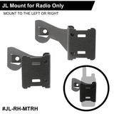 Handheld Radio Grab Bar Mount for Jeep Wrangler JK, JKU, JL and Gladiator JT