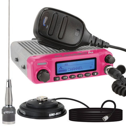 Radio Kit • Pink Rugged M1 RACE SERIES Waterproof Mobile Radio with Antenna • Digital and Analog