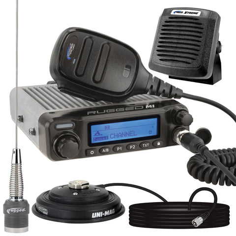 Radio Kit Plus - M1 RACE SERIES - High Power Waterproof Business Band Mobile Radio Kit with External Speaker