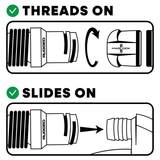 Ultra Flex Expandable Helmet Air Pumper Hose - 1 to 3 Feet