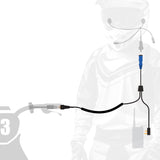 RUGGED Wired MOTO MAX Motorcycle Harness with Pre-Wired 2-Pin Rugged Handheld Radio Connector