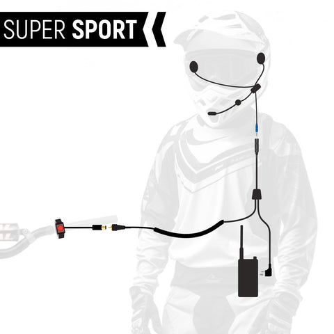SUPER SPORT Complete Motorcycle Communication Kit with Lightweight SPORT Cables