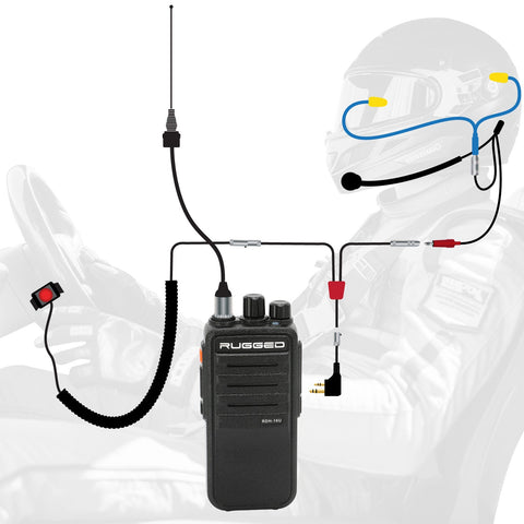 NASCAR Driver Only Long Track Racing Communication Kit with RDH16 Radio