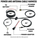 GMRS Mobile Radio Kit for Jeep Wrangler JL and Gladiator JT