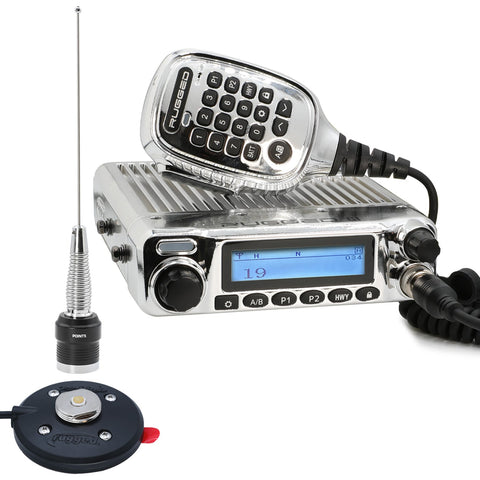 Radio Kit - Chrome G1 ADVENTURE SERIES Waterproof GMRS Mobile Radio with Antenna - Brand New LIMITED EDITION