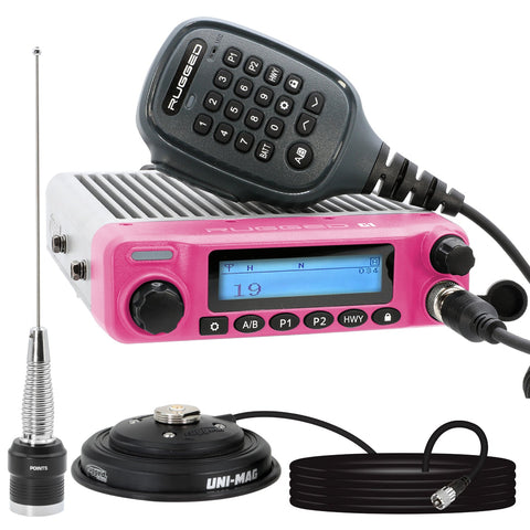 Radio Kit - Pink Rugged G1 ADVENTURE SERIES Waterproof GMRS Mobile Radio with Antenna