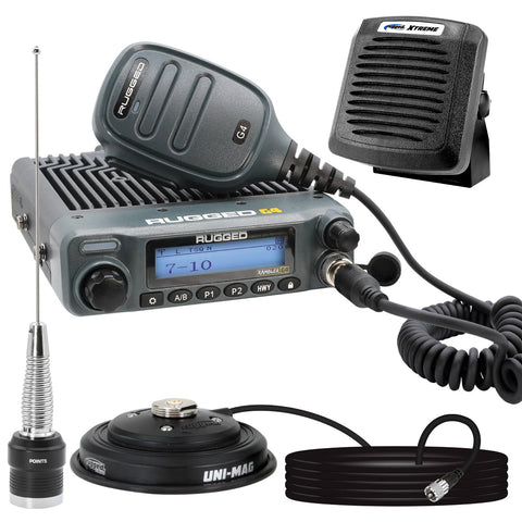 Radio Kit Plus - Rambler G4 High Power GMRS Mobile Radio Kit with External Speaker