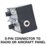 Rugged Air RRP2EX 2 Place Expandable General Aviation Pilot Intercom