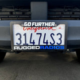 Go Further Rugged Radios License Plate Frames for Cars, Trucks, and Motorcycles