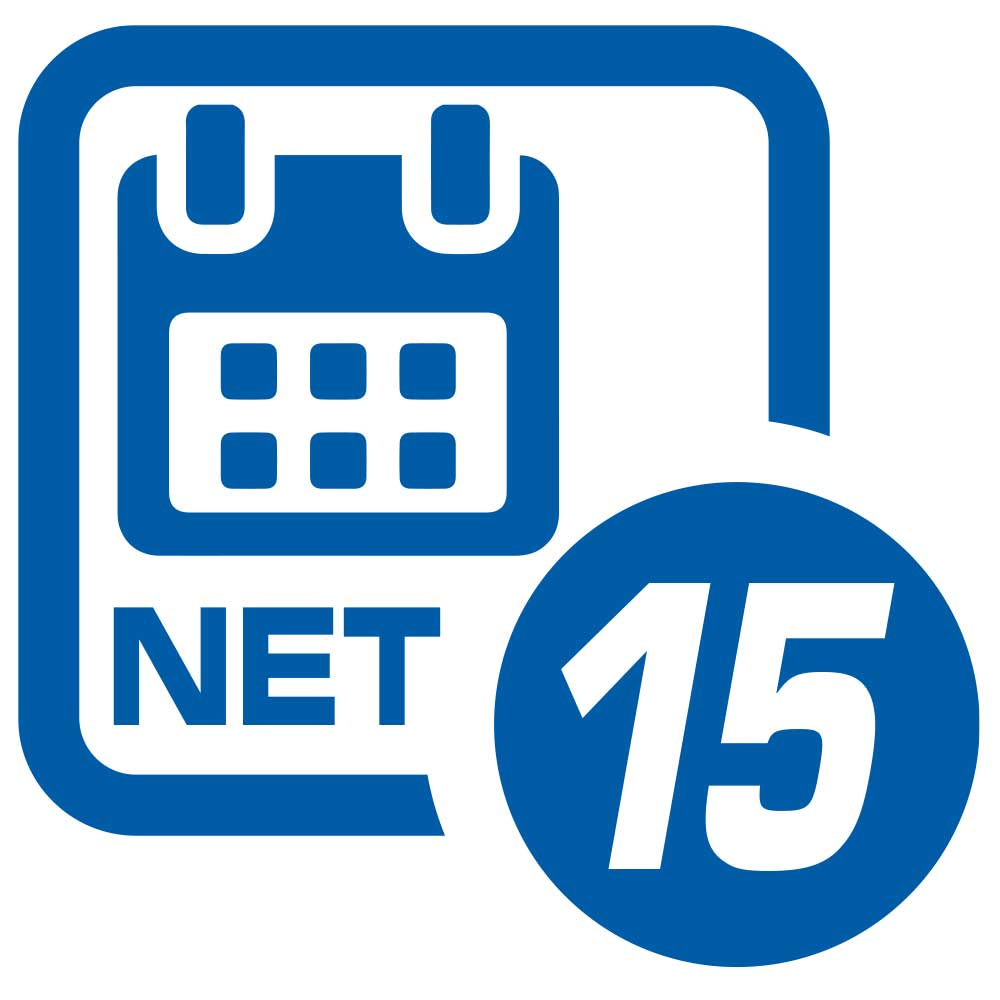 Net 15 Payment Terms Please pay using the established NET 15 TERMS agr ...