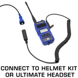 OFFROAD Headset / Helmet Coil Cord Cable for Rugged Radios and Kenwood Radios