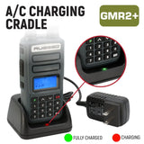 Rugged GMR2 PLUS - GMRS and FRS Two Way Handheld Radio with Mount and Intercom Cable