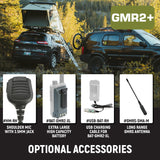 ADVENTURE PACK - 2 PACK - GMR2 GMRS and FRS Two Way Handheld Radios with XL Batteries and Hand Mics - Grey