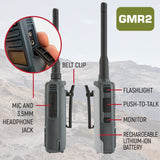 BUNDLE - Rugged GMR2 GMRS and FRS Band Radio with Hand Mic
